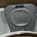 IRIS USA Cat Litter Box Large Top Entry with Lid, Enclosed Litter Box with Litter Catching Lid & Scoop, Covered Cat Litter Box Enclosure for Privacy, High Sided, White/Gray