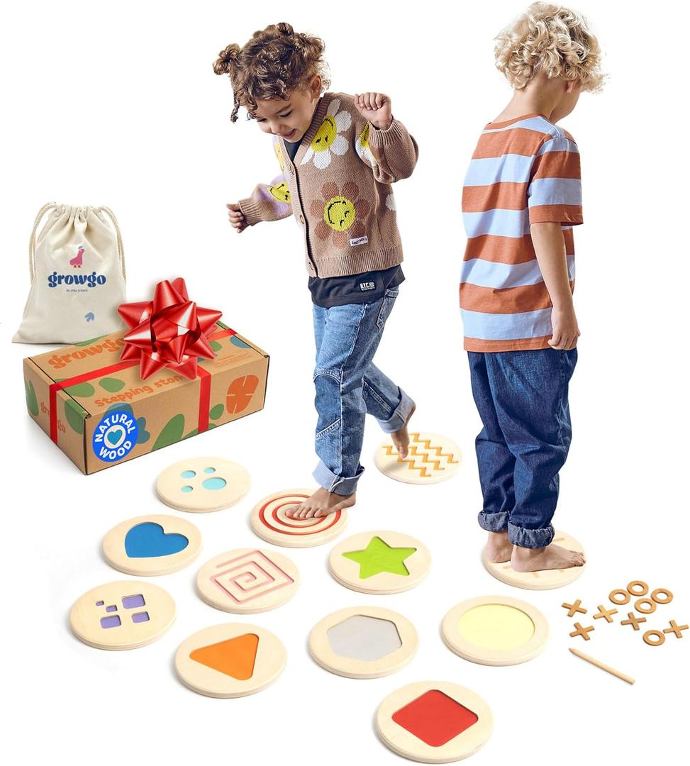 GROWGO Montessori Educational Stepping Stones for Kids - Set of 12 NIB