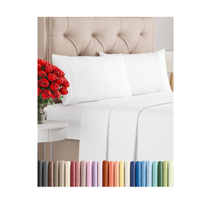 Queen Size 4 Piece Sheet Set - Comfy Breathable & Cooling Bed Sheets Set - Hotel Luxury Bedding for Women, Men, Kids, Teens, Boys & Girls - Deep Pockets, Ultra-Soft, Wrinkle Free - Oeko-Tex - White