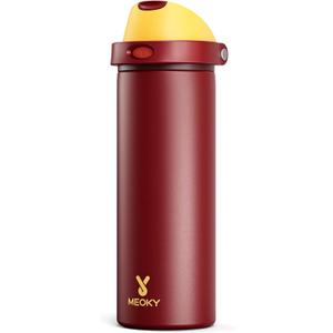 24 oz Insulated Water Bottle for Women: Meoky Stainless Steel Water Bottle with Straw and Spout Lid - Leak Proof, Cold for 24 Hours, Fits in Car Cup Holder, BPA-Free for Sports Travel, Gryffindor