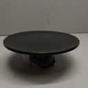 The Cake Stand 10 Inch Gloss Ceramic Pedestal Cake Stand, Modern Footed Dessert Stand for Cakes, Cupcakes, Cookies & More (Black)