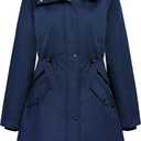 Orolay Women's Thicken Fleece Lined Parka Winter Coat Hooded Jacket with Pockets (Medium, Navy)