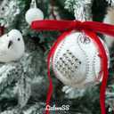 Red Velvet Ribbon Christmas Bow 5 x 7 Inches Premade Red Bows for Christmas Tree Hanging Decorations Gift Wrapping Wreaths Crafts Outdoor Indoor Home Decor Wedding, Pack of 24