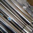 LAMU Shower Caddy Corner Tension Pole, Stainless Steel Shower Organizer, Strong Spring, 5 Adhesive Pads, 2.4 in Non-Slip Grid Base, Adjustable 4-Tier Basket, 4 Hooks, Fits Heights 37.8-124 in, Silver