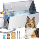 Automatic Water Dispenser for Large Dogs, 2.1 Gallon Stainless Steel Auto Water Bowl Self Filling, Waterer Feeder for Outdoor Animals Drinking, Chicken Livestock (Drainage Hole)