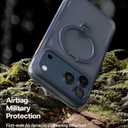 TORRAS Ostand Q3 Air for iPhone 17 Pro Case 6.3'' with Stronger Magnetic Stand, Fit for Magsafe, Airbags Miltary Protection, Camera Control for iPhone 17 Pro Case, Shockproof & Stylish, Midnight Blue