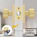 Goldenwarm Exterior Door Knob with Key, Zinc Alloy Brushed Gold Door Knob Exterior, Locking Doorknob with Lock and Key, Bedroom (1 Pack)