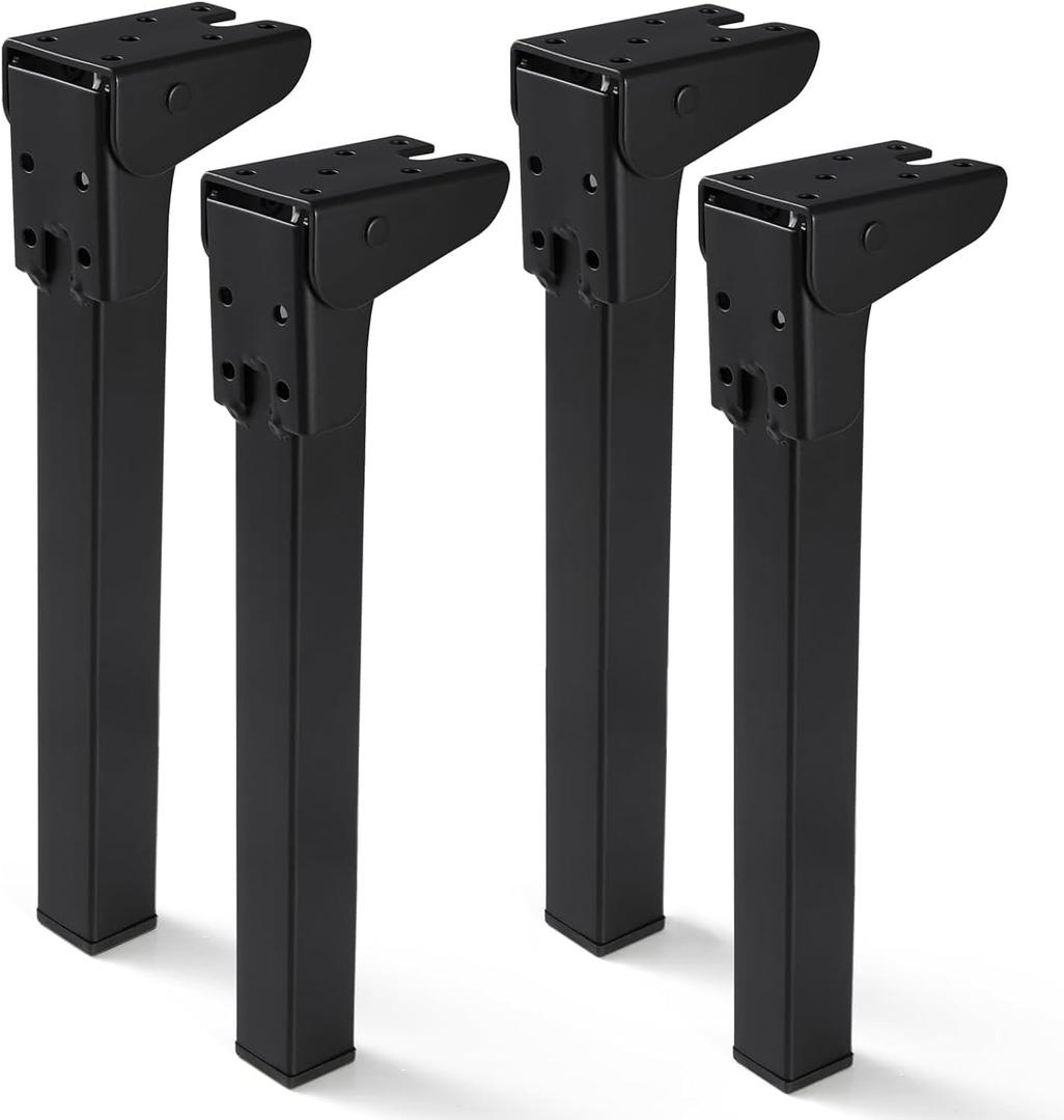 4 Pcs Self Locking Folding Table Legs, 6", 8", 10", 12" Foldable Table Legs for Camping Tables Furniture DIY (11.8 inches / 30 cm)