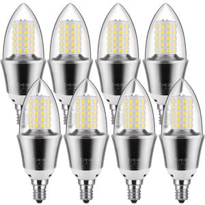 E12 Base LED Bulbs, Daylight 6000K Candelabra led Light Bulbs, Corn led Bulbs 100 watt Equivalent 8 Pack, Non-Dimmable, UL Listed, 1200 Lumens, Cool White Light Bulbs