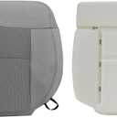 Gray Driver Side Bottom Cloth Gray #E Seat Cover & Foam Cushion Perforated Compatible with Ford F-150 XLT STX FX4 2004 2005 2006 2007 2008