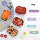 8oz Small (1 CUP) Stainless Steel Snack Containers for Kids and Toddlers (Ages 1-3) | Easy Open Leak Proof Food Containers with Silicone Lids - Perfect Metal Lunch Box for Daycare and School