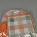 Honeydak 96 Pcs Fall Orange Plaid Party Supplies Thanksgiving Paper Plates and Napkins Fork Autumn Disposable Dinnerware Set Fall Tableware for 24 Guest Thanksgiving Theme Party Decorations