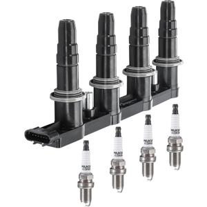 B4B BANG 4 BUCK UF620 Ignition Coil Pack and 4 Platinum Spark Plugs Compatible with Chevrolet Chevy Pontiac Replacement for UF620 25186687, 55561655, 96476983