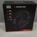 Monster Mission ANC200 Wireless Gaming Headset, 7.1 Virtual Surround Sound, ANC, Stealth Retractable Mic, 70HRS Battery, 2.4GHz or BT, for PC, PS5, Mobile, 3.5mm Audio Jack (Black)