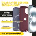 OtterBox iPhone 16 (Only) – Commuter Series Case – Built-in MagSafe – Thin, Dual-Layer, Pocket-Friendly, Port Cover – Berry Seriously (Purple/Pink)