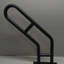 Wall Mount Hand Rails for Outdoor or Indoor Steps Stair Railing Metal Heavy Duty Non-Slip 1-3 Step Safe Bars U-Shape Safety Handle Powder Coated Grab Porch Courtyard Doorways Black 23in