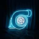 Turbo Neon Signs, Turbo LED Signs, Neon Garage Signs, and Wall Decor are suitable for Men Caves, garages, repair shops, and other similar locations. (swirl-Blue)