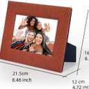 2 x Textured Picture Frame with Stand, PU Leather, Multiple Colors Available(White)