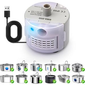 Cat Water Fountain Pump,Cat Fountain Pumps Replacement SMA-800 Submersible Motor,Pet Water Fountain Pump for Stainless Steel Cat Water Dispenser (Pump)