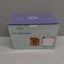 Set of 2 Glass Jar with Lid (2 Liter) | Airtight Glass Storage Cookie Jar for Flour, Pasta, Candy, Dog Treats, Snacks & More | Glass Organization Canisters for Kitchen & Pantry | 68 Ounces