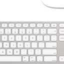 All-Aluminum Wired Mac Keyboard with USB-A/USB-C 2-in-1 Plug-and-Play Cable, Full-Size Numeric Keypad, Metal Unibody Design, Stick-On Risers, Compatible with Apple iMac, Mac mini and MacBook (White)