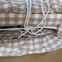 100% Organic Cotton Quilt (Shell & Fill), Neutral Gingham Quilt, Oeko-TEX Certified, GOTS Certified, Channel Stitching, Pre-Washed, King