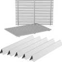 QuliMetal 7525 Grill Grates 7537 Flavorizer Bars for Weber Genesis Silver B/C,Genesis Gold Platinum B/C,Weber Spirit 300 with Side Knobs,Spirit 700,Grill Parts for Weber Spirit 900