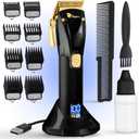 Fagaci Professional Hair Clippers for Men - Precise Cutting, Turbo Power Cordless Hair Clippers with 5 Hour Battery Life (Black)