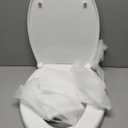 LUXE TS1008E Elongated Comfort Fit Toilet Seat with Slow Close, Quick Release Hinges, and Non-Slip Bumpers (White)