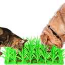 AIERSA Silicone Grass Mat for Cats,Slow Food Mat Grass,Pet Snuffle Mat for Dog,Green Grass Silicone Cat Foraging Mat Motivate Pets to Forage for f Food,Interactive Food Toy for Boredom