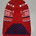 SCENEREAL Dog Sweaters for Small Medium Large Dogs, Ugly Puppy Clothes Sweatshirt, Christmas Dog Outfits Knitted, Soft Warm Turtleneck Pullover, Argyle Xmas Pet Cold Weather Coat for Girls Boys, Red (L(Chest 28"-30.75"))