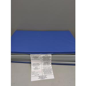 ECR4Kids Everyday Folding Rest Mat, 4-Section, 1in, Classroom Furniture, Blue/Grey