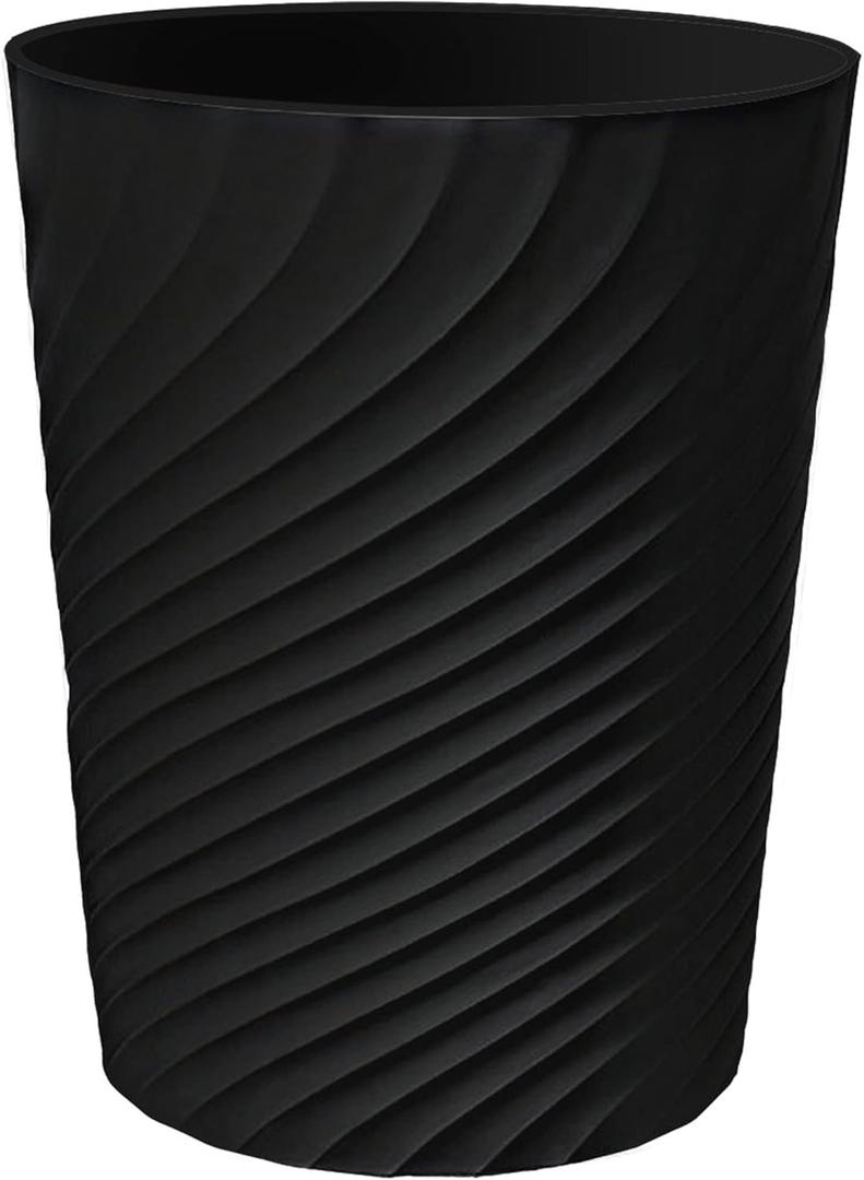 DAJITRE 1.8 Gallon Small Trash Can Wastebasket Recycling Bin Slim Profile for Compact Spaces Bathroom, Office, Bedroom, Kitchen (1.8 Gallon, Black) DAJITRE 1.8 Gallon Small Trash Can Wastebasket Recycling Bin Slim Profile for Compact Spaces Bathroom, Office, Bedroom, Kitchen (1.8 Gallon, Black)