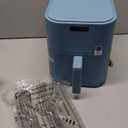 bella 6 Qt Slim Air Fryer, Fits-anywhere Kitchenware, EverGood Ceramic Nonstick Coating, Adjustable Temperature, 6 Preset Cooking Options, 60 Min Auto Shutoff w Audible Tone, 5lb Capacity, Surf