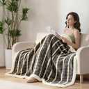 Fleece Bed Throw Blanket, Twin Size 60 Inch 80 Inch, Soft Plush Fluffy, Reversible Flannel Blanket for Sofa, Couch, Bed, All Seasons, for Women