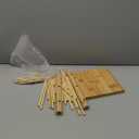 Roowest 17.72 Inch Christmas Tree Ornament Stand Holder with Arms Wooden Christmas Crafts Tree Shaped Ornament Display Stand for Counter Desktop Xmas Holiday Party (Fixed Style)