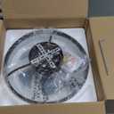 VOLISUN Low Profile Ceiling Fans with Lights and Remote,15.7in Modern Ceiling Fan Flush Mount, 3000K-6500K Dimmable Bladeless LED Fan Light,Brown Fandelier Ceiling Fans with Lights for Bedroom