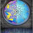 Fabric 8x10ft Halloween Spider Web Window Photography Backdrop Horror Moon Night Vampire Gothic Background Kids Party Decorations Boys Girls Photo Props