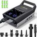 Rechargeable Paddle Board Pump, 2025 Portable SUP Air Pump with Dual Stage Inflation, 3x4500MAH, Up to 20 PSI, 30% Faster with Auto-Off, Ideal for Kayaks, Boats, and Tents (Grey)