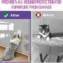 3 x Anti Cat Scratch Furniture Protector - 12Pcs Clear, Sticky-Backed Pet-Proof Corner Guards | Couch Shield for Sofa & Doors with 52 Twist Pins