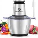 LINKChef Food Processor Small, 10 Cup Food Chopper with Container, 2.3L 600W Electric Meat Grinder for Home Use, Stainless Steel Mini Food Processor for Kitchen, Vegetable, Onion, Garlic, Salad
