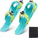 Mini Ski Skates, Mini Ski Shoes Adjusable Skiboards Attach to Skis Boots Snowskates Snowblades Skiboards for 30-38 Size Downhill Slopes Winter Sport (Colorful)