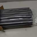 Jondow Stainless Steel Canopy Bed Frame Queen Size, Sturdy Post Poles Thicken Queen Size Canopy Frame for Metal Bed Wood Bed Bedroom Decor, Black (Black-plastic Connectors)