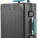 All Aluminum Zipperless Luggage, Hard Shell Suitcase with Wheels, 20IN