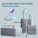 Selfie Stick Tripod with Remote, Phone Tripod with Extendable Phone Holder, Portable Selfie StickTripod for iPhone Android TikTok YouTube Vlog