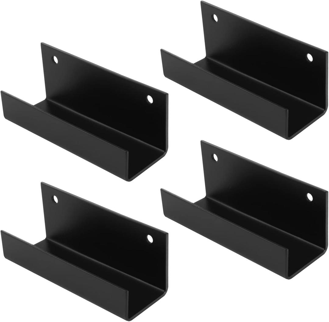 GBGS 4 Pcs Wall Tile Bracket,1" Inner Width,U Shap Support Hanger (slot width-25mm)