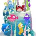 Under the Sea Ocean Birthday Cake Decorations Sea Ocean Party Favor Supplies for Sea Ocean Theme Baby Shower Birthday Party