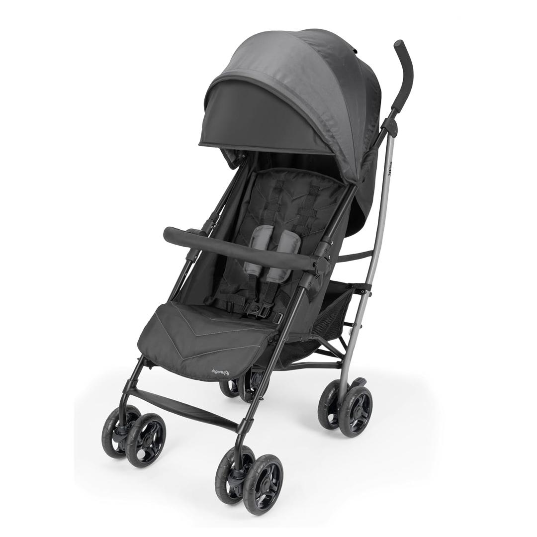 Ingenuity 3Dlite Jewel Convenience Stroller Lightweight Folding Stroller with Car Seat Compatibility, Extra-Large Canopy & Storage