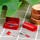 17PCS 1:12 Miniature Doll House Tools Metal Home Repair Tools Set Multifunctional Tiny Tool for Party Dollhouse Decoration Accessories Mini Yard Supplies Creative Pretend Toy