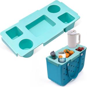 Organizer Tray Top for Bogg Bag X-Large - Cup Holder & Snack Tray Topper - Fit for Stanley Cup - EVA Material is Water-Resistant - Tabletop Insert for Outdoor Beach Travel - Easy to Clean